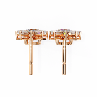 Sunburst Lab Grown Diamond Earrings by Aupulent Jewellery 100% certified lab grown diamonds