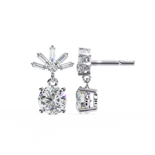 Sunburst Lab Grown Diamond Earrings by Aupulent Jewellery 100% certified lab grown diamonds