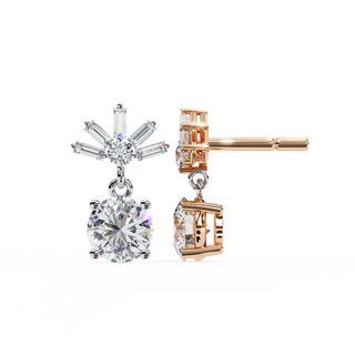 Sunburst Lab Grown Diamond Earrings by Aupulent Jewellery 100% certified lab grown diamonds