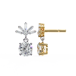 Sunburst Lab Grown Diamond Earrings by Aupulent Jewellery 100% certified lab grown diamonds