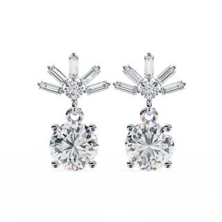 Sunburst Lab Grown Diamond Earrings by Aupulent Jewellery 100% certified lab grown diamonds