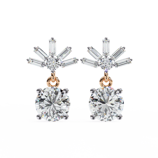 Sunburst Lab Grown Diamond Earrings by Aupulent Jewellery 100% certified lab grown diamonds
