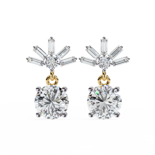 Sunburst Lab Grown Diamond Earrings by Aupulent Jewellery 100% certified lab grown diamonds