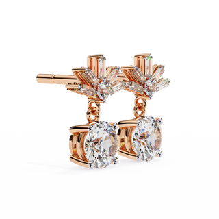 Sunburst Lab Grown Diamond Earrings by Aupulent Jewellery 100% certified lab grown diamonds