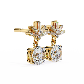 Sunburst Lab Grown Diamond Earrings by Aupulent Jewellery 100% certified lab grown diamonds