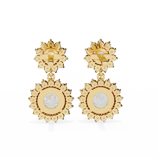 Floral Cluster Earrings by Aupulent Jewellery 100% certified lab grown diamonds