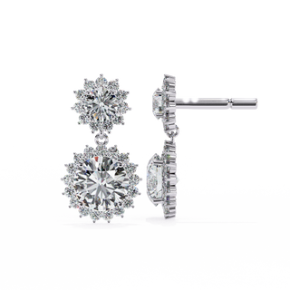 Floral Cluster Earrings by Aupulent Jewellery 100% certified lab grown diamonds