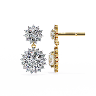 Floral Cluster Earrings by Aupulent Jewellery 100% certified lab grown diamonds