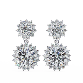 Floral Cluster Earrings by Aupulent Jewellery 100% certified lab grown diamonds