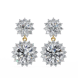 Floral Cluster Earrings by Aupulent Jewellery 100% certified lab grown diamonds