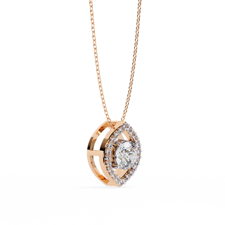 Modern Halo Pendant by Aupulent Jewellery 100% certified lab grown diamonds