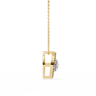 Modern Halo Pendant by Aupulent Jewellery 100% certified lab grown diamonds