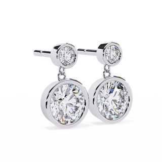 Double Diamond Drops by Aupulent Jewellery 100% certified lab grown diamonds