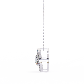 Modern Halo Pendant by Aupulent Jewellery 100% certified lab grown diamonds