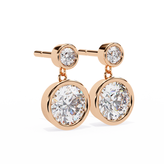 Double Diamond Drops by Aupulent Jewellery 100% certified lab grown diamonds