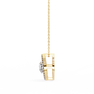 Modern Halo Pendant by Aupulent Jewellery 100% certified lab grown diamonds