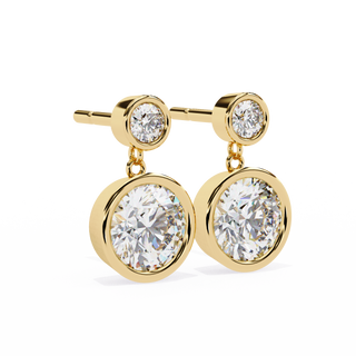 Double Diamond Drops by Aupulent Jewellery 100% certified lab grown diamonds