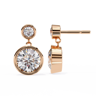 Double Diamond Drops by Aupulent Jewellery 100% certified lab grown diamonds