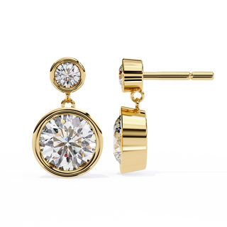 Double Diamond Drops by Aupulent Jewellery 100% certified lab grown diamonds