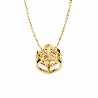 Modern Halo Pendant by Aupulent Jewellery 100% certified lab grown diamonds