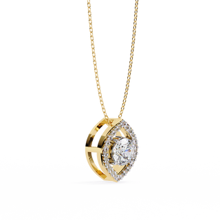 Modern Halo Pendant by Aupulent Jewellery 100% certified lab grown diamonds