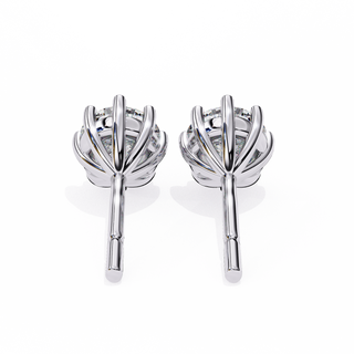 Crown Lab Grown Diamond Stud Earrings by Aupulent Jewellery 100% certified lab grown diamonds