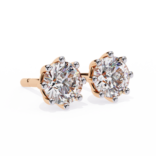 Crown Lab Grown Diamond Stud Earrings by Aupulent Jewellery 100% certified lab grown diamonds