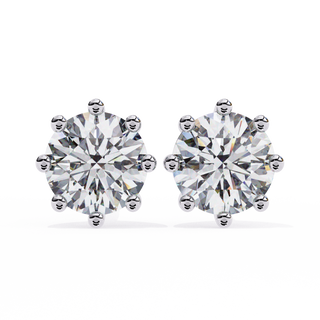 Crown Lab Grown Diamond Stud Earrings by Aupulent Jewellery 100% certified lab grown diamonds