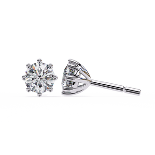 Crown Lab Grown Diamond Stud Earrings by Aupulent Jewellery 100% certified lab grown diamonds