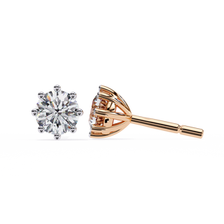 Crown Lab Grown Diamond Stud Earrings by Aupulent Jewellery 100% certified lab grown diamonds