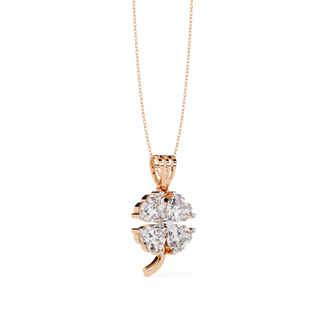 Heart Cluster Pendant by Aupulent Jewellery 100% certified lab grown diamonds