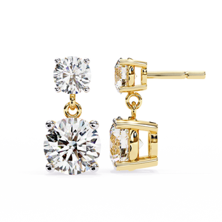 Statement Lab Grown Diamond Drop Earrings by Aupulent Jewellery 100% certified lab grown diamonds