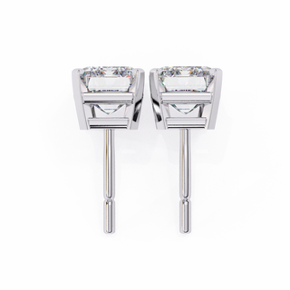 Emerald Cut Lab Grown Diamond Stud Earrings by Aupulent Jewellery 100% certified lab grown diamonds