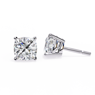 Cushion Cut Lab Grown Diamond Stud Earrings by Aupulent Jewellery 100% certified lab grown diamonds