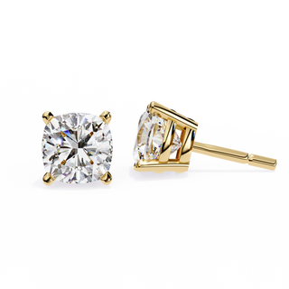 Cushion Cut Lab Grown Diamond Stud Earrings by Aupulent Jewellery 100% certified lab grown diamonds