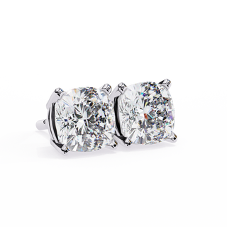 Cushion Cut Lab Grown Diamond Stud Earrings by Aupulent Jewellery 100% certified lab grown diamonds