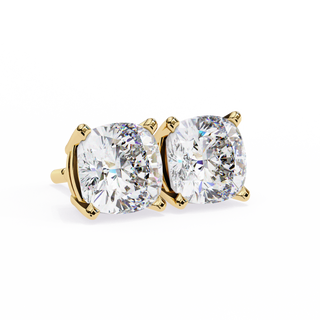 Cushion Cut Lab Grown Diamond Stud Earrings by Aupulent Jewellery 100% certified lab grown diamonds