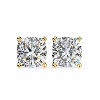 Cushion Cut Lab Grown Diamond Stud Earrings by Aupulent Jewellery 100% certified lab grown diamonds