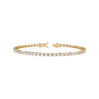 Emerald Cut Tennis Bracelet by Aupulent Jewellery 100% certified lab grown diamonds