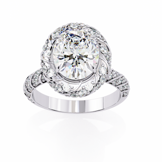 Oval & Round Illusion-Set Statement Ring