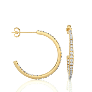 Hypnotic Half-Hoop Studs by Aupulent Jewellery 100% certified lab grown diamonds