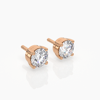 Round Solitaire Lab-Grown Diamond Stud Earrings by Aupulent Jewellery 100% certified lab grown diamonds