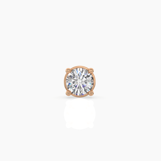 Round Solitaire Lab-Grown Diamond Stud Earrings by Aupulent Jewellery 100% certified lab grown diamonds