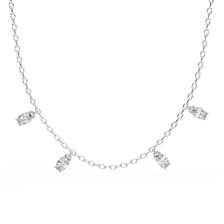 Oval Cluster Necklace by Aupulent Jewellery 100% certified lab grown diamonds