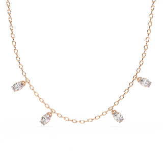 Oval Cluster Necklace by Aupulent Jewellery 100% certified lab grown diamonds