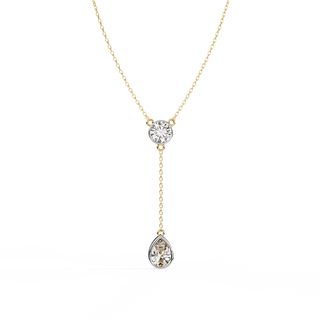 Dual-Shape Diamond Pendant by Aupulent Jewellery 100% certified lab grown diamonds