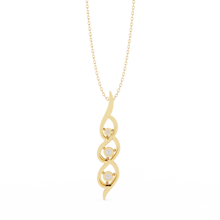 Three-Stone Diamond Necklace by Aupulent Jewellery 100% certified lab grown diamonds