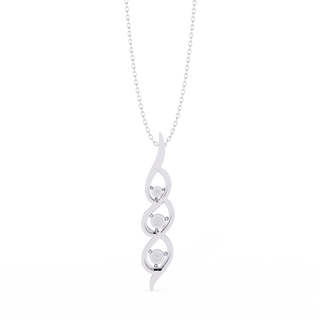 Three-Stone Diamond Necklace by Aupulent Jewellery 100% certified lab grown diamonds