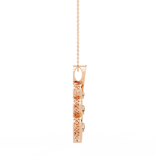 Three-Stone Diamond Necklace by Aupulent Jewellery 100% certified lab grown diamonds
