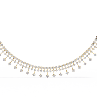 Luxury Round Diamond Necklace by Aupulent Jewellery 100% certified lab grown diamonds